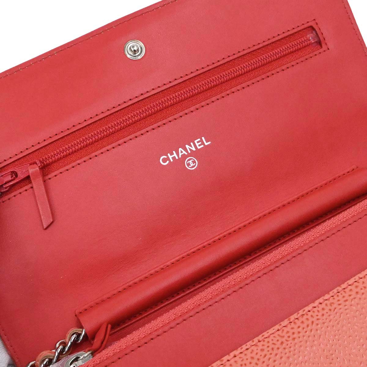 Chanel Pink Caviar Skin Timeless WOC Wallet on Chain Shoulder Bag