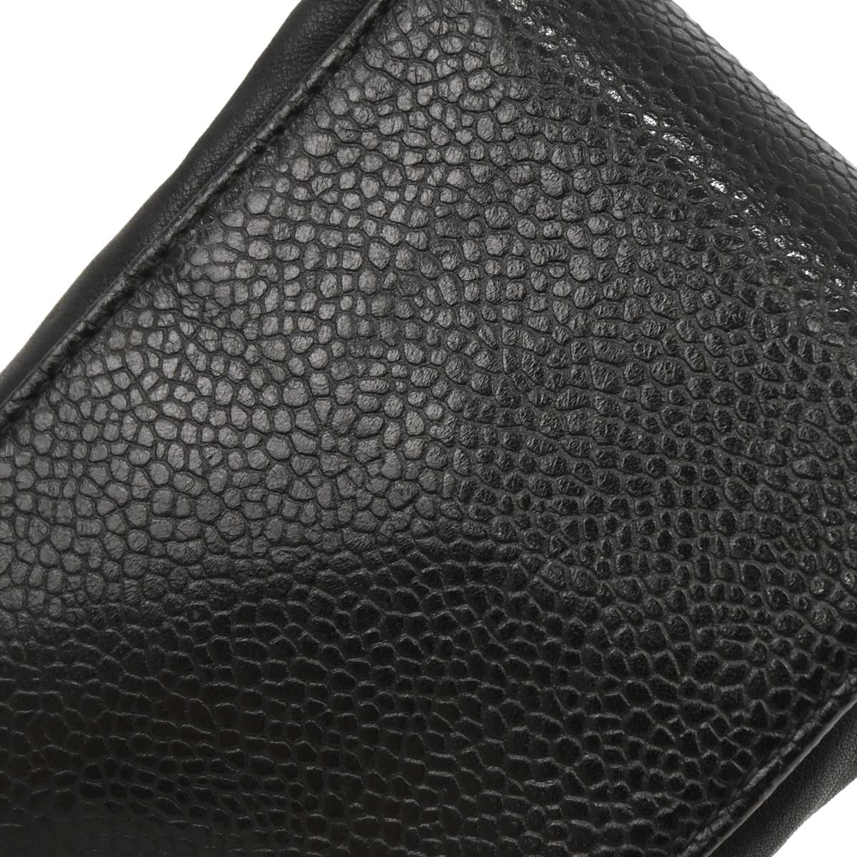 Chanel Black Caviar Skin Chain Shoulder Bag Pochette Phone Case