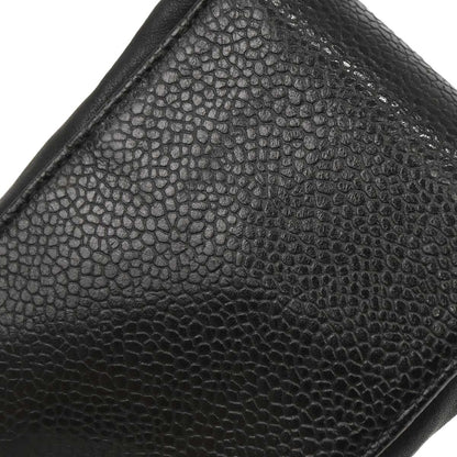 Chanel Black Caviar Skin Chain Shoulder Bag Pochette Phone Case