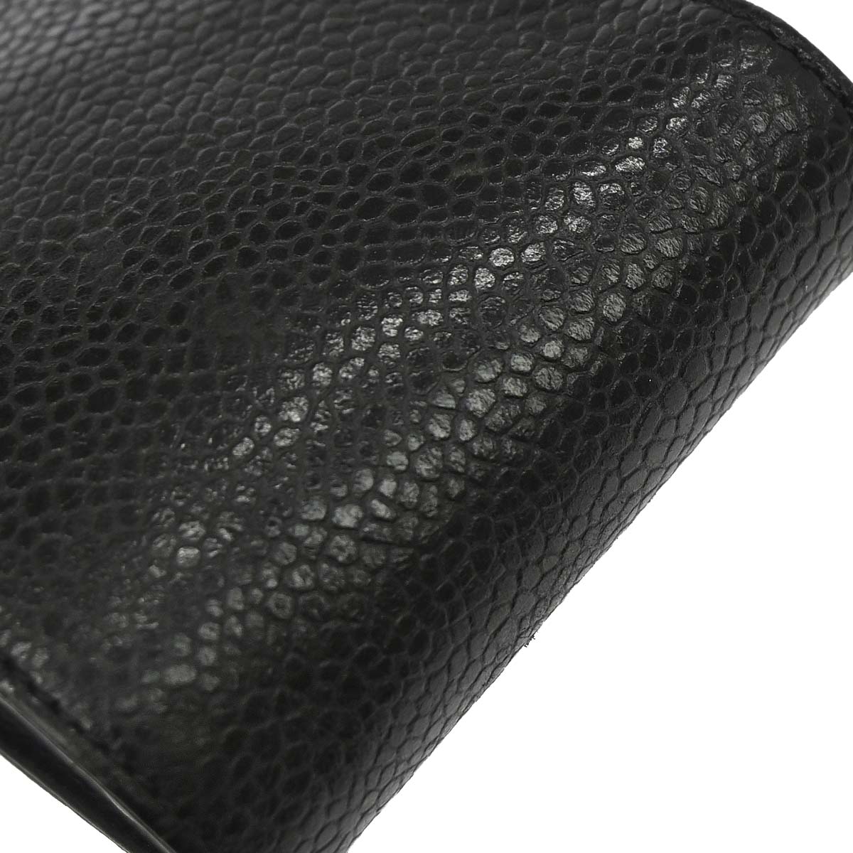 Chanel Black Caviar Skin Chain Shoulder Bag Pochette Phone Case