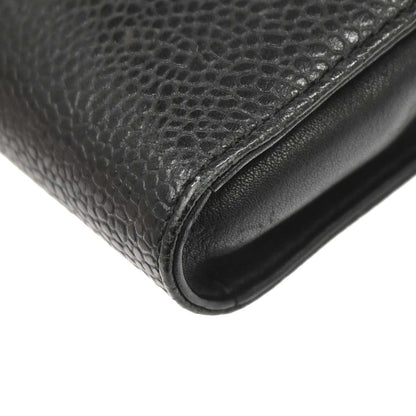 Chanel Black Caviar Skin Chain Shoulder Bag Pochette Phone Case