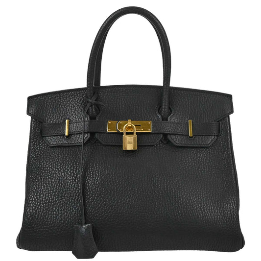 Hermes Black Ardennes Birkin 30 Handbag