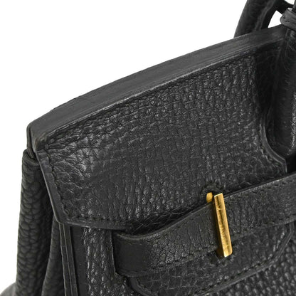 Hermes 1995 Black Fjord Birkin 30 Handbag