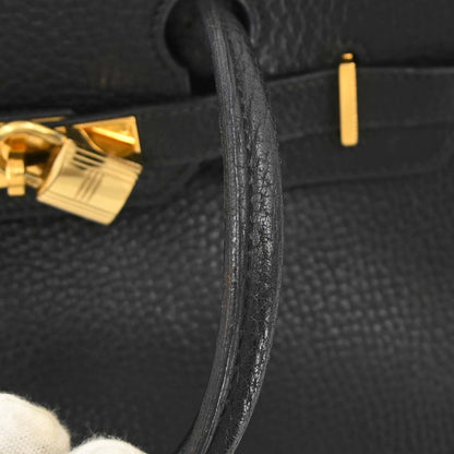 Hermes 1995 Black Fjord Birkin 30 Handbag