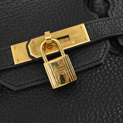 Hermes 1995 Black Fjord Birkin 30 Handbag