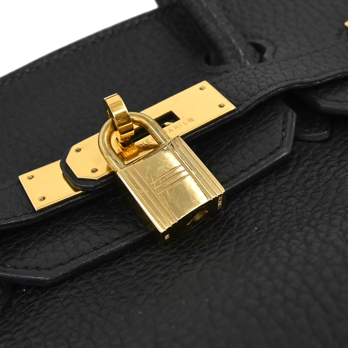 Hermes 1995 Black Fjord Birkin 30 Handbag