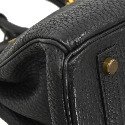 Hermes 1995 Black Fjord Birkin 30 Handbag