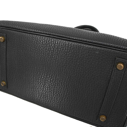 Hermes 1995 Black Fjord Birkin 30 Handbag