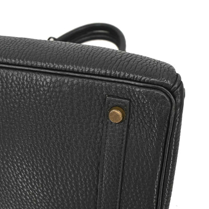 Hermes 1995 Black Fjord Birkin 30 Handbag