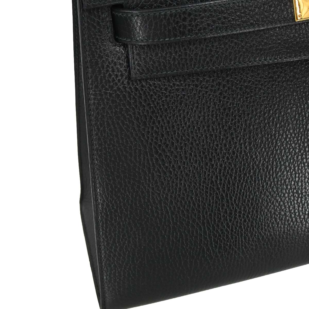 Hermes Black Ardennes Kelly 32 Sellier 2way Shoulder Handbag