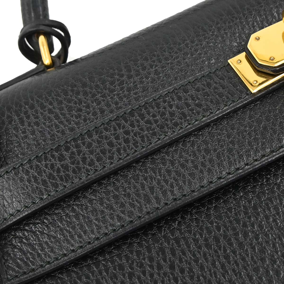 Hermes Black Ardennes Kelly 32 Sellier 2way Shoulder Handbag