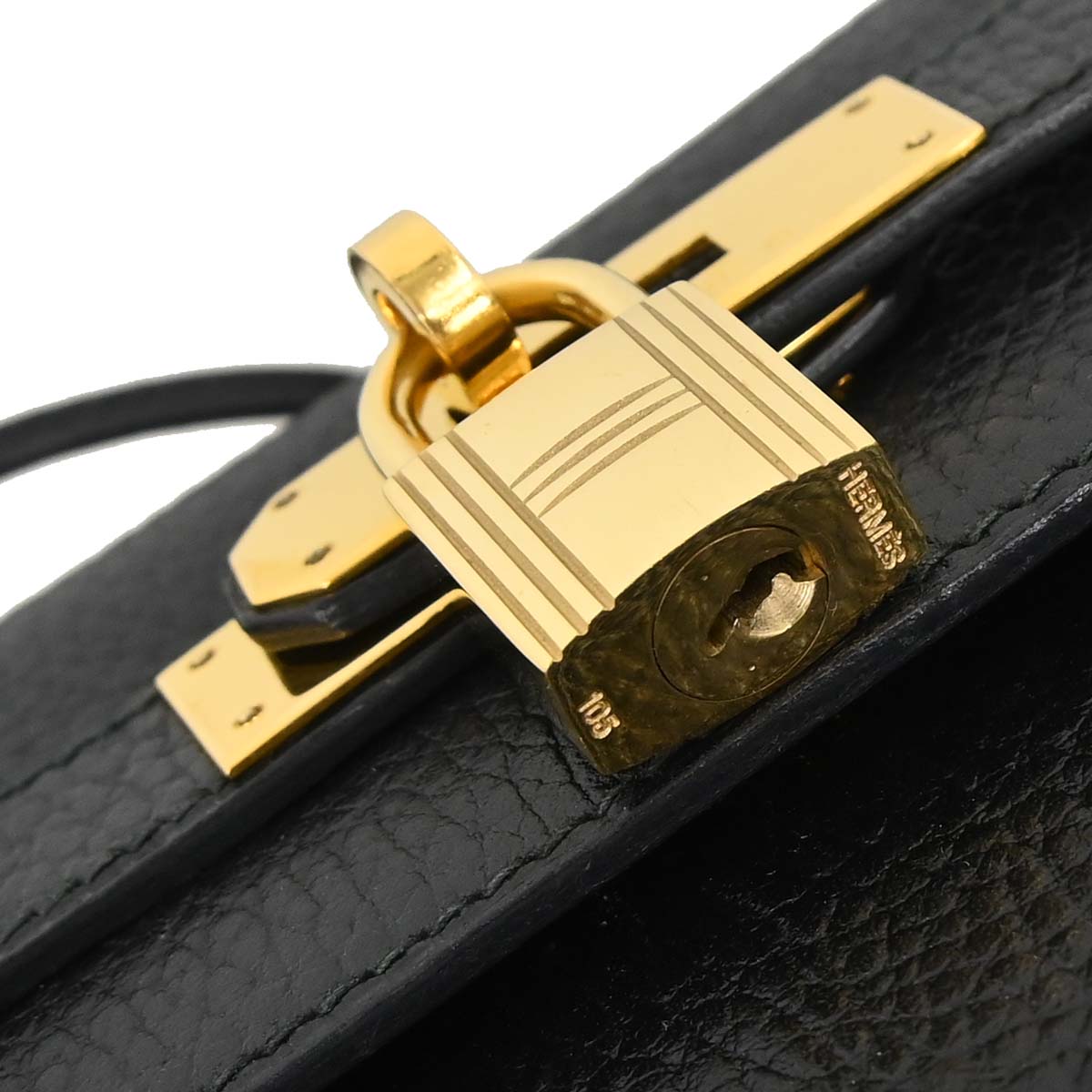 Hermes Black Ardennes Kelly 32 Sellier 2way Shoulder Handbag