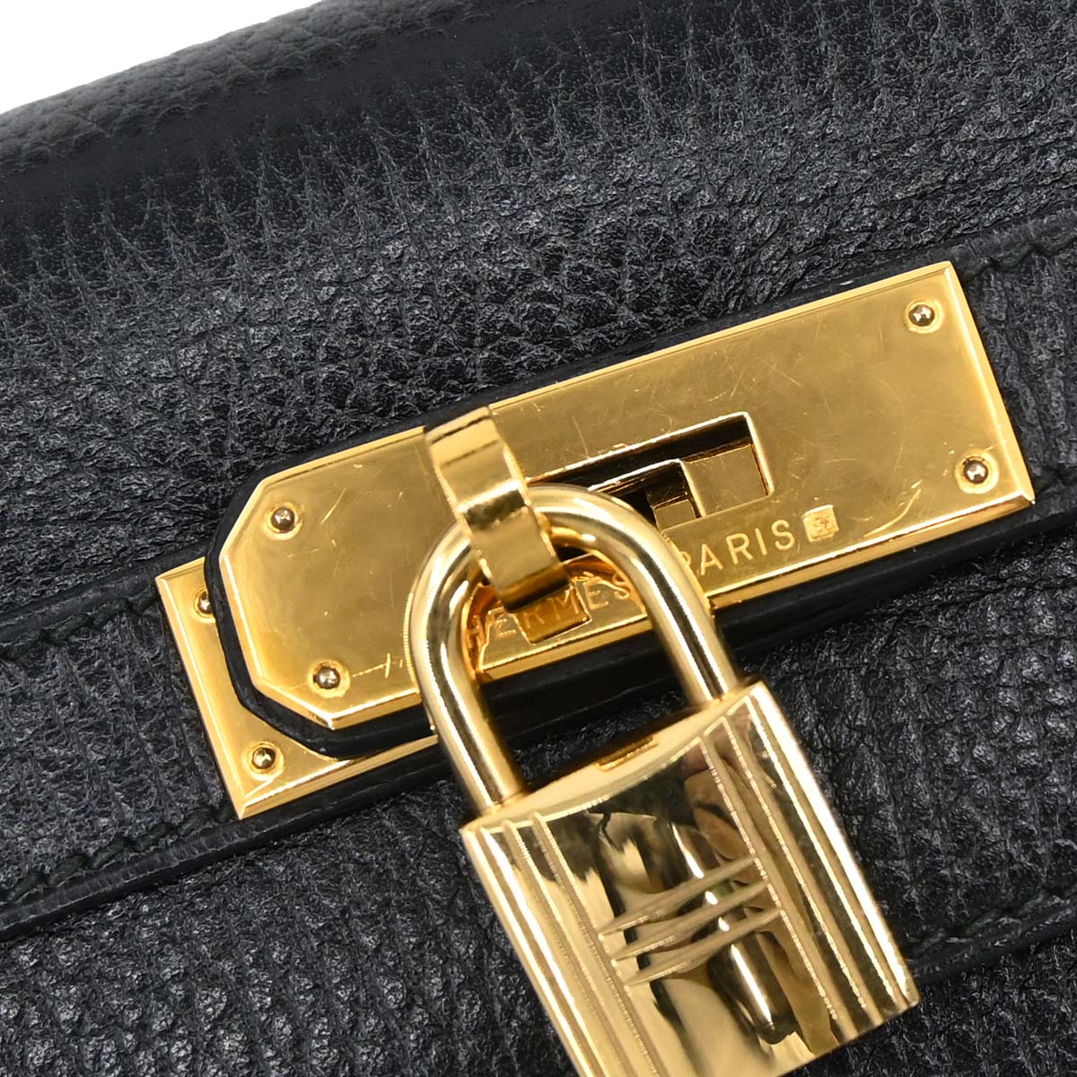 Hermes Black Ardennes Kelly 32 Sellier 2way Shoulder Handbag