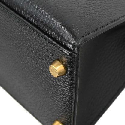 Hermes Black Ardennes Kelly 32 Sellier 2way Shoulder Handbag