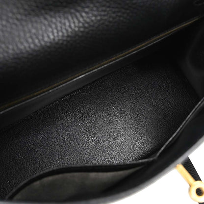 Hermes Black Ardennes Kelly 32 Sellier 2way Shoulder Handbag