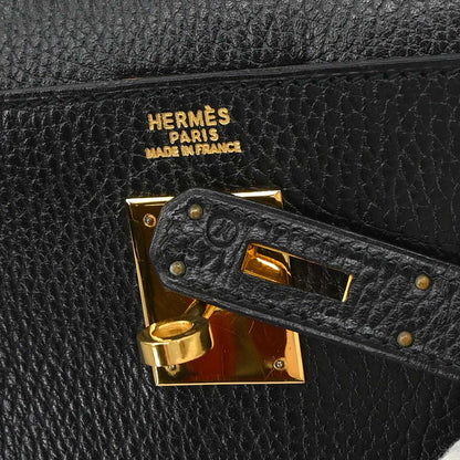 Hermes Black Ardennes Kelly 32 Sellier 2way Shoulder Handbag