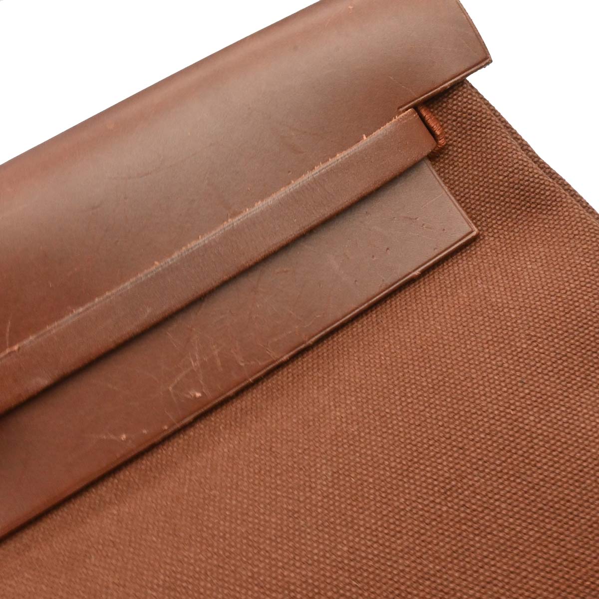 Hermes Brown Toile Officier H Herbag TGM 2 in 1 2way Shoulder Handbag