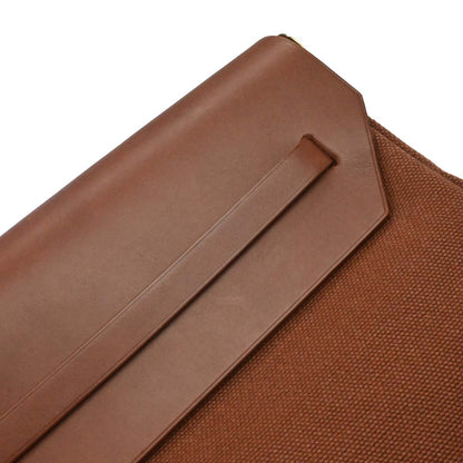 Hermes Brown Toile Officier H Herbag TGM 2 in 1 2way Shoulder Handbag