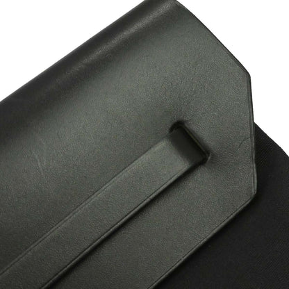 Hermes 2001 Black Toile Officier Herbag MM 2 in 1 Shoulder Handbag