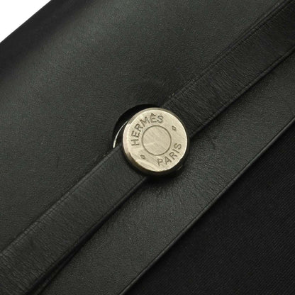 Hermes 2001 Black Toile Officier Herbag MM 2 in 1 Shoulder Handbag