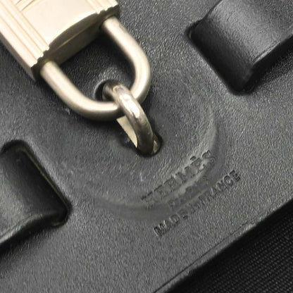 Hermes 2001 Black Toile Officier Herbag MM 2 in 1 Shoulder Handbag