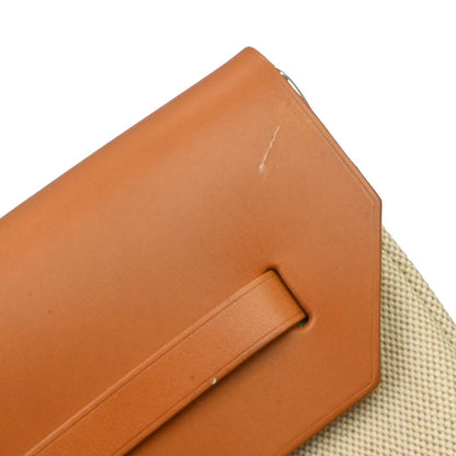 Hermes Beige Toile H Herbag MM 2 in 1 Shoulder Handbag