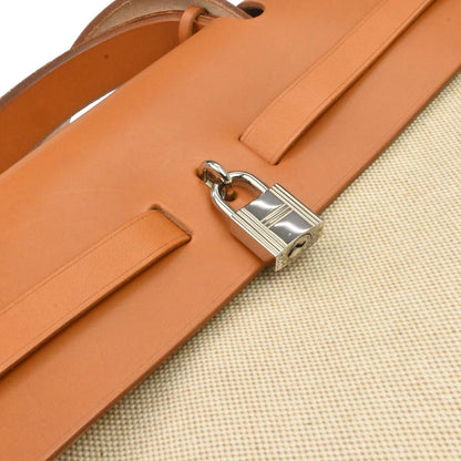 Hermes Beige Toile H Herbag MM 2 in 1 Shoulder Handbag