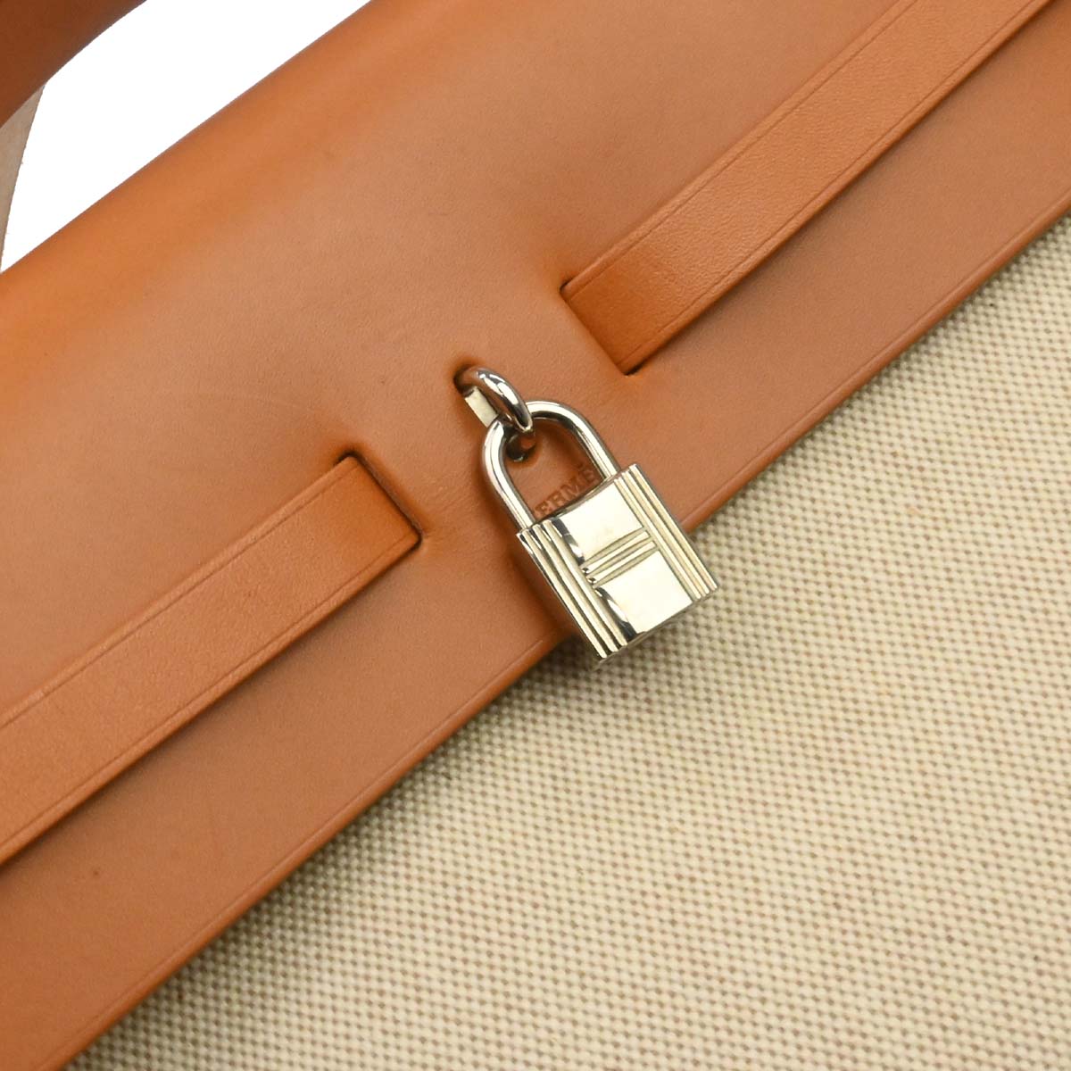 Hermes Beige Toile H Herbag MM 2 in 1 Shoulder Handbag