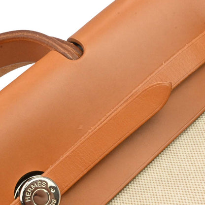 Hermes Beige Toile H Herbag MM 2 in 1 Shoulder Handbag
