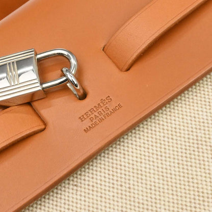 Hermes Beige Toile H Herbag MM 2 in 1 Shoulder Handbag