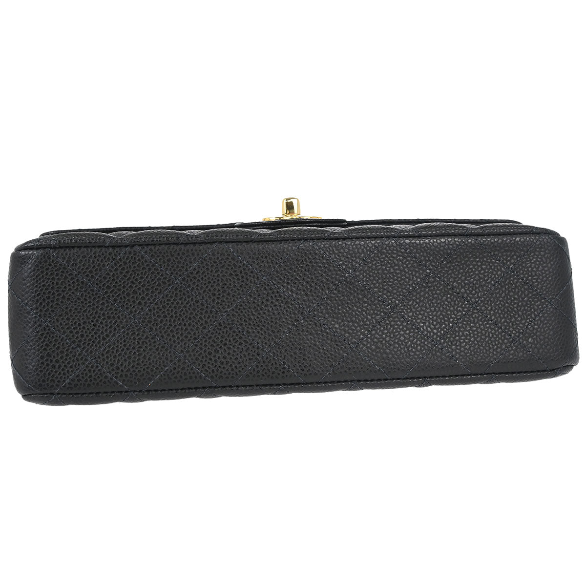 Chanel Black Caviar Skin Medium Classic Double Flap Shoulder Bag
