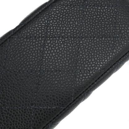 Chanel Black Caviar Skin Medium Classic Double Flap Shoulder Bag