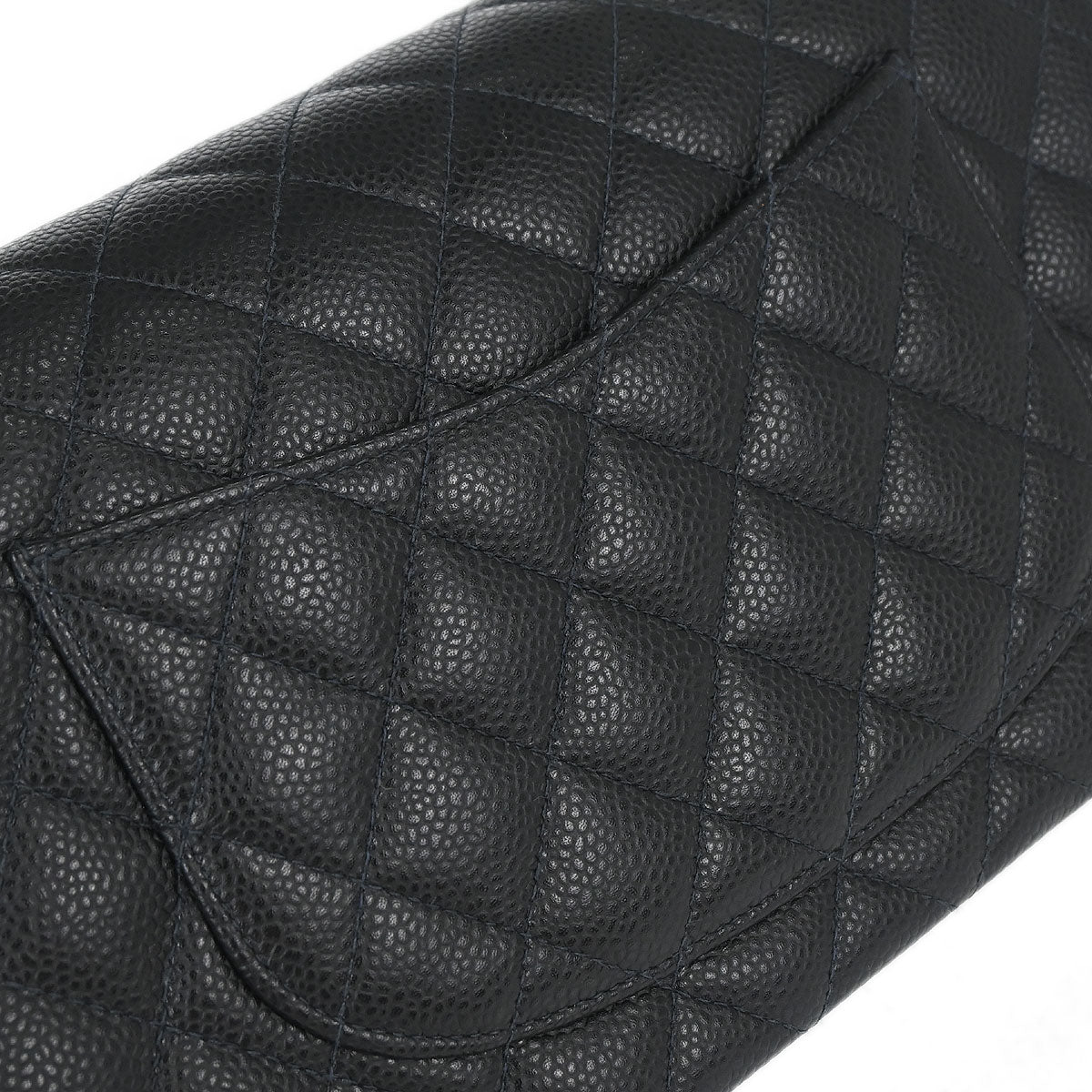 Chanel Black Caviar Skin Medium Classic Double Flap Shoulder Bag