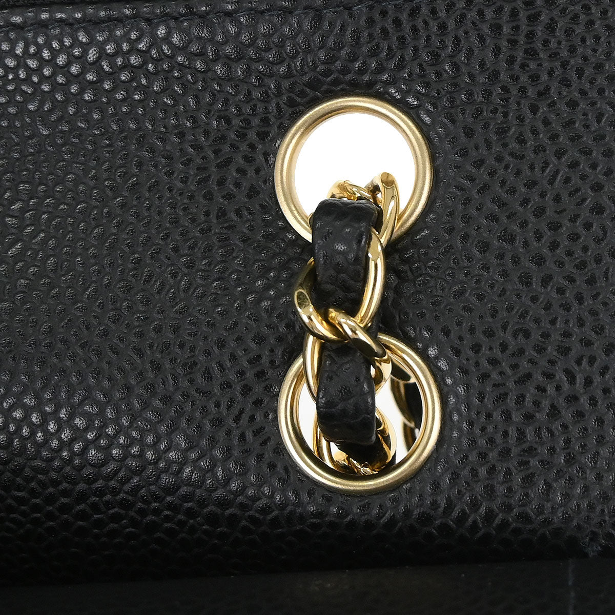 Chanel Black Caviar Skin Medium Classic Double Flap Shoulder Bag
