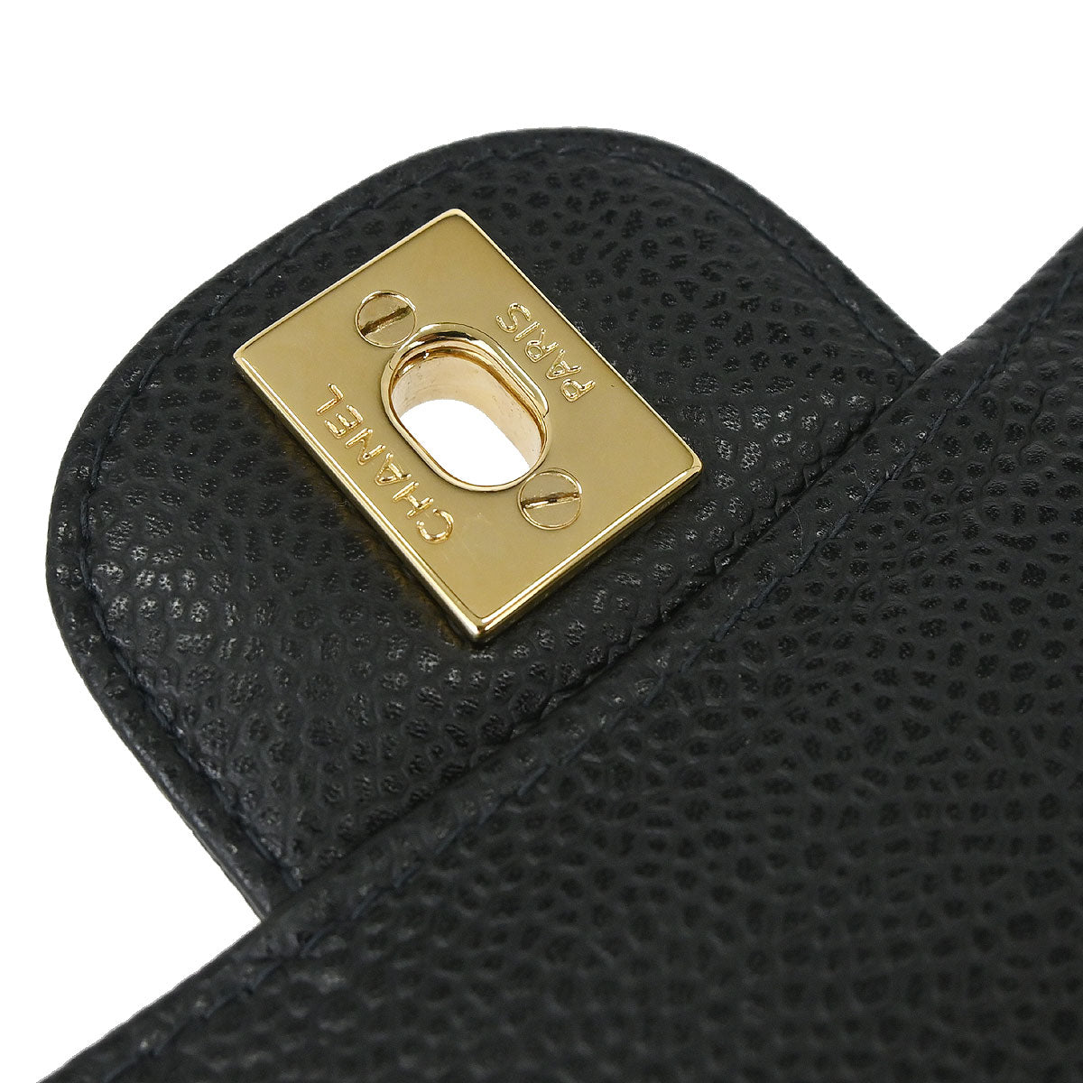 Chanel Black Caviar Skin Medium Classic Double Flap Shoulder Bag