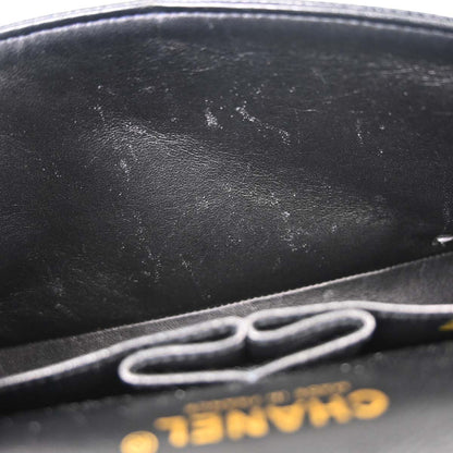Chanel 2005-2006 Black Caviar Skin Medium Classic Double Flap Shoulder Bag