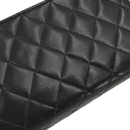 Chanel 2005-2006 Black Lambskin Turnlock Mini Full Flap Shoulder Bag
