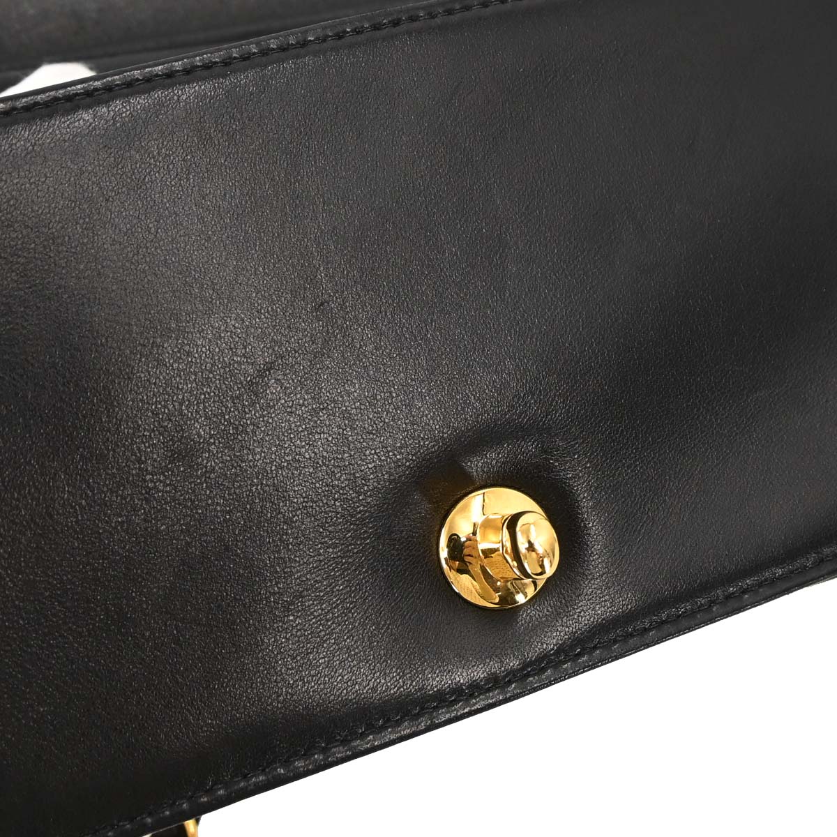 Chanel 2005-2006 Black Lambskin Turnlock Mini Full Flap Shoulder Bag