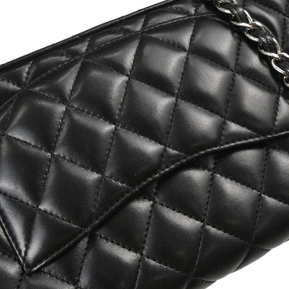 Chanel Black Lambskin East West Shoulder Bag