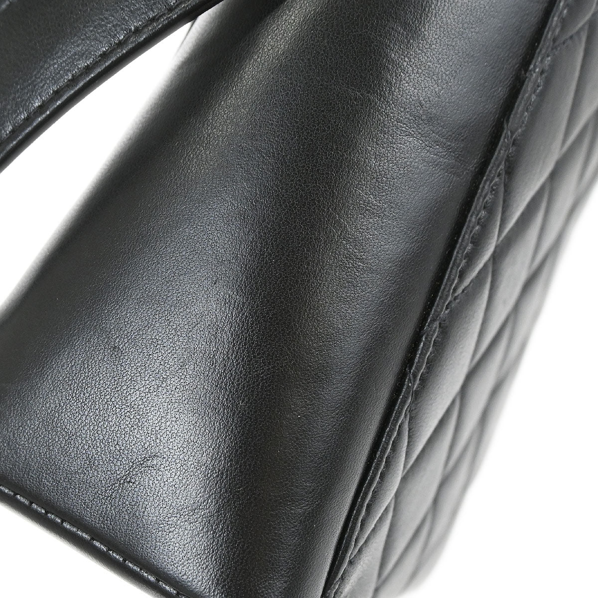 Chanel 1997-1999 Black Lambskin Straight Flap Handbag