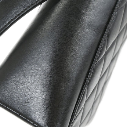 Chanel 1997-1999 Black Lambskin Straight Flap Handbag