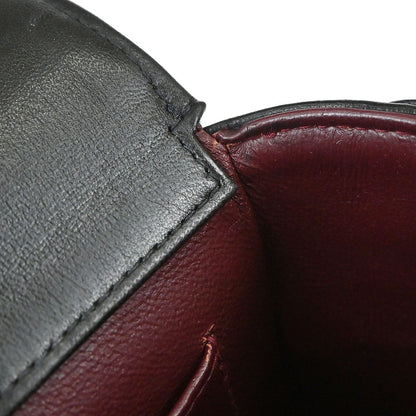 Chanel 1997-1999 Black Lambskin Straight Flap Handbag