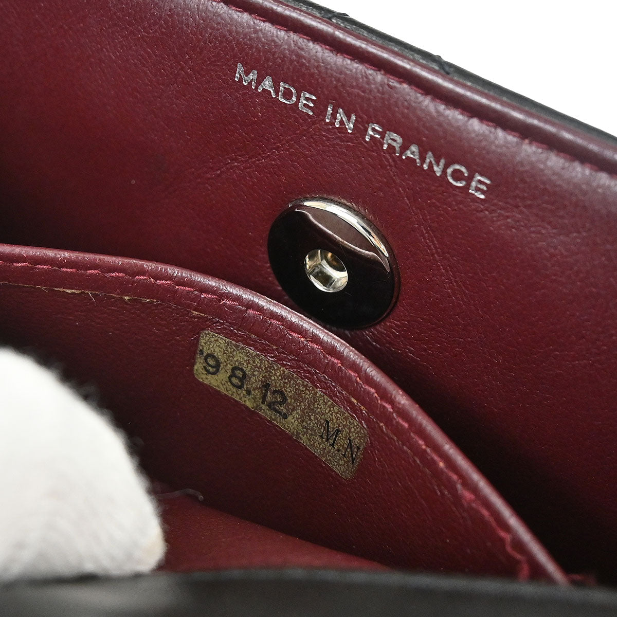Chanel 1997-1999 Black Lambskin Straight Flap Handbag