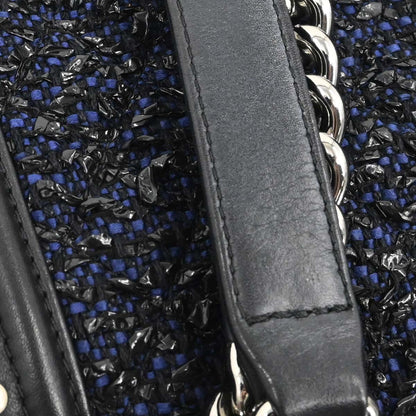 Boy Chanel 2018-2019 Black Lambskin Tweed Medium Shoulder Bag