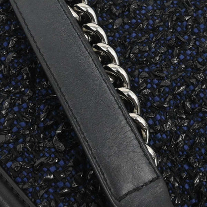 Boy Chanel 2018-2019 Black Lambskin Tweed Medium Shoulder Bag