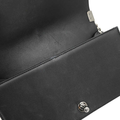 Boy Chanel 2018-2019 Black Lambskin Tweed Medium Shoulder Bag