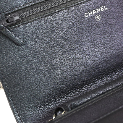 Boy Chanel 2017-2018 Navy Calfskin WOC Wallet on Chain Bag