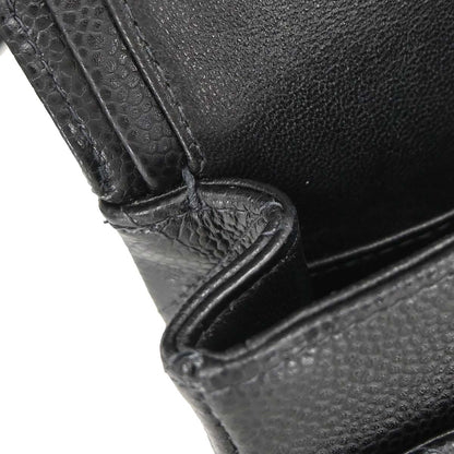 Chanel 2005-2006 Black Caviar Skin Medium Classic Double Flap Shoulder Bag