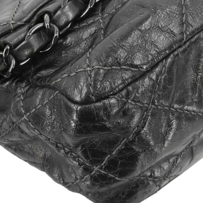 Chanel Black Calfskin Luxury Line Flap Bag