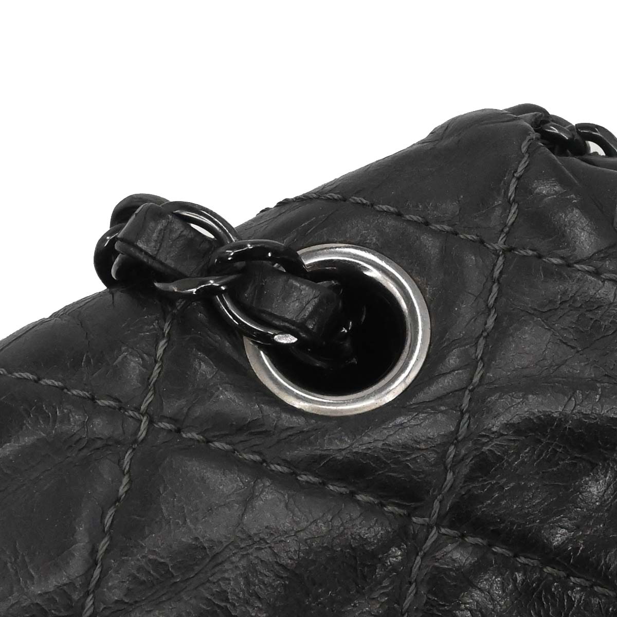 Chanel Black Calfskin Luxury Line Flap Bag